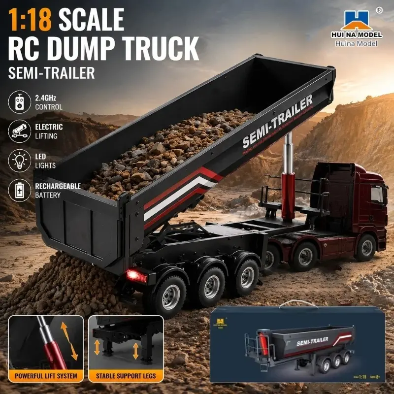 Huina 1/18 1509 Remorque à ben - Hobby Rc Van avis et prix
